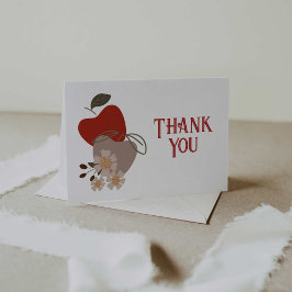 Apple Themed Baby Dusche oder Geburtstag Dankeskarte