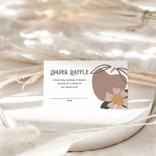 Apple Themed Baby Dusche Windeln Raffle Begleitkarte