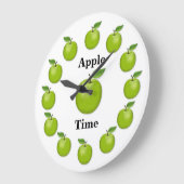 Apple Time, Granny Smith Große Wanduhr (Winkel)