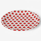 Apple tragen Muster Früchte Pappteller (Schrägansicht)