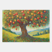 Apple Tree 3 Geburtstagsgeschenk Geschenkpapier Set (Vorderseite 2)