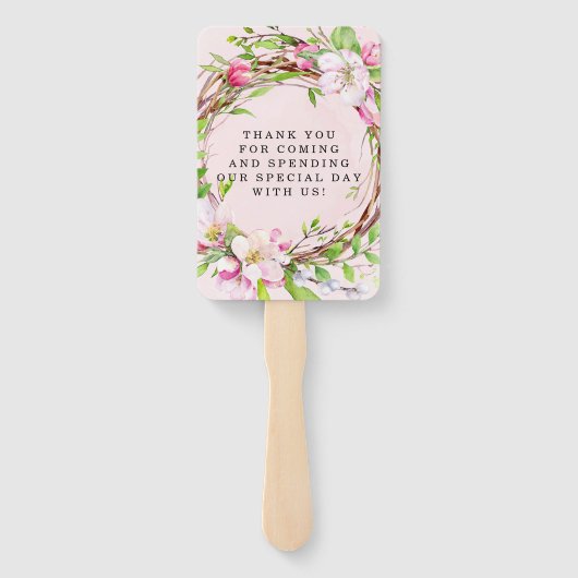 Apple Tree Blossoms Hochzeit Vielen Dank Fächer (Rückseite)