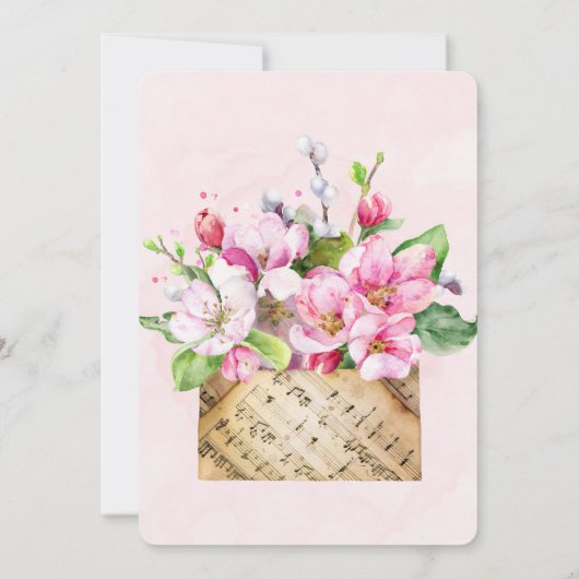 Apple Tree blüht florales Brautparty Einladung (Rückseite)