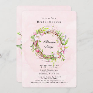 Apple Tree blüht florales Brautparty Einladung