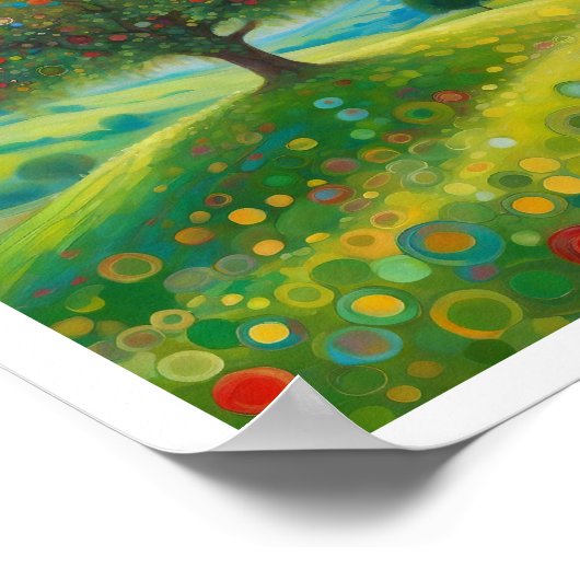 Apple Tree Blume Hill 8x10 Kunstdruckerei Poster (Ecke)