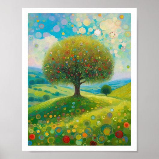 Apple Tree Blume Hill 8x10 Kunstdruckerei Poster (Vorne)