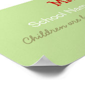 Apple Tree Custom Personalisiert Teacher Geschenk  Poster (Ecke)