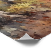 Apple Tree Grove während der Erntezeit Poster (Ecke)