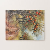 Apple Tree Grove während der Erntezeit Puzzle (Horizontal)
