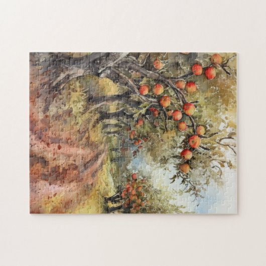 Apple Tree Grove während der Erntezeit Puzzle (Horizontal)