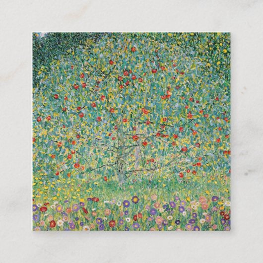 Apple Tree Gustav Klimt Quadratische Visitenkarte (Vorderseite)
