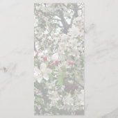 Apple Tree in Bloom Wedding Menü Menükarte (Rückseite)