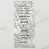 Apple Tree in Bloom Wedding Programm (Rückseite)