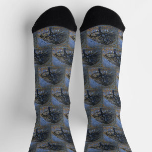 Apple Tree, Pointillist-Version von Piet Mondrian Socken