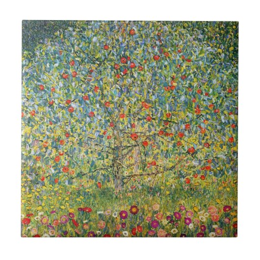 Apple Tree von Gustav Klimt Fliese (Vorderseite)