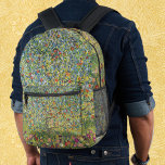 Apple Tree von Gustav Klimt, Vintager Jugendstil Bedruckter Rucksack<br><div class="desc">Apple Tree (1912) von Gustav Klimt ist ein Vintages Viktorianisches Kunstmalerei aus der Ära des Symbolismus. Eine Naturlandschaft mit einem Apfelbaum in einem Obstgarten auf einem Bauernhof mit reifen Früchten und Apfelblüten. Der Blumengarten ist in voller Blüte mit Frühlingsblumen. Über den Künstler: Gustav Klimt (1862-1918) war ein österreichischer Symbolik-Maler und...</div>