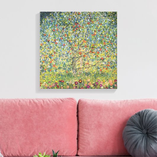 Apple Tree von Gustav Klimt, Vintager Jugendstil Leinwanddruck (Insitu (Wohnzimmer))
