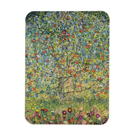 Apple Tree von Gustav Klimt, Vintager Jugendstil Magnet (Vertikal)