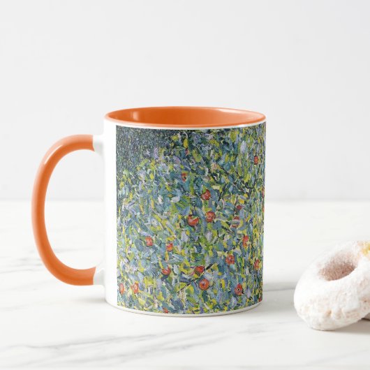 Apple Tree von Gustav Klimt, Vintager Jugendstil Tasse (Mit Donut)
