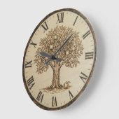 Apple Tree Wall Clock Große Wanduhr (Winkel)