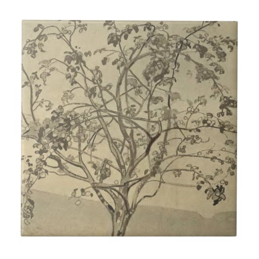 Apple Tree (Watercolor Art) (von Nicholas Roerich) Fliese (Vorderseite)