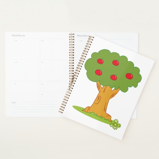 Apple Tree Whimsical Red Apples Planer (Anzeige)