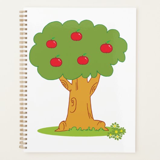 Apple Tree Whimsical Red Apples Planer (Vorderseite)