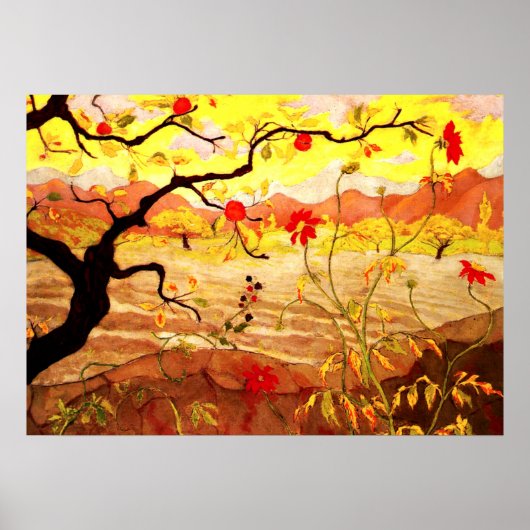 Apple Tree with Red Fruit - Paul Ranson Kunstwerk Poster (Vorne)