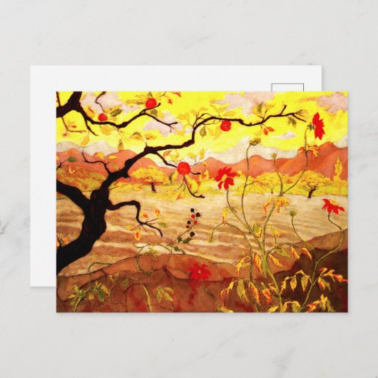 Apple Tree with Red Fruit von Paul Ranson Postkarte (Vorne/Hinten)