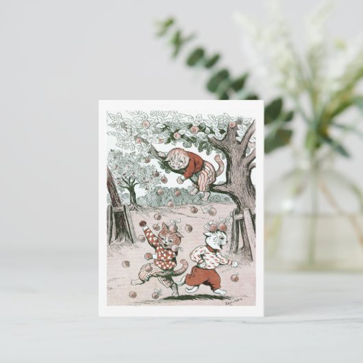 Apple Trees & Cats, Louis Wain Postkarte (Stehend Vorderseite)