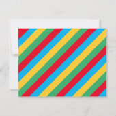 Apple und bunte Stripteppiche für niedliche Lehrer Mitteilungskarte (Rückseite)