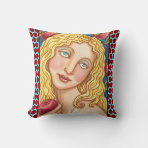 APPLE UND EVE FOLART PORTRAIT, PILLOW Red Kissen