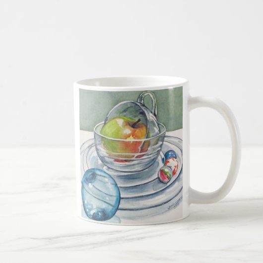 Apple und klare GlasTasse Kaffeetasse (Rechts)