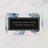 Apple- und Monstera-Blätter Visitenkarte (Rückseite)