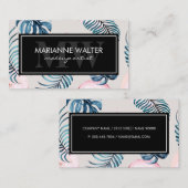 Apple- und Monstera-Blätter Visitenkarte (Vorne/Hinten)