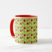 Apple und Tortenmuster Tasse (Vorderseite Links)