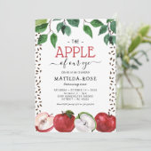 Apple Unser Augen Kindergeburtstag Einladung (Stehend Vorderseite)