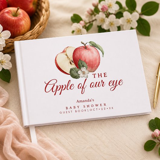 Apple Unser Eye Baby Shower Gästebuch