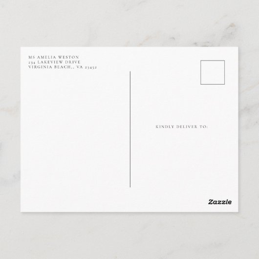 Apple unserer Eye Baby Dusche Einladung Postkarte (Rückseite)