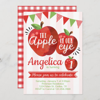 Apple unserer Geburtstagsparty Einladung