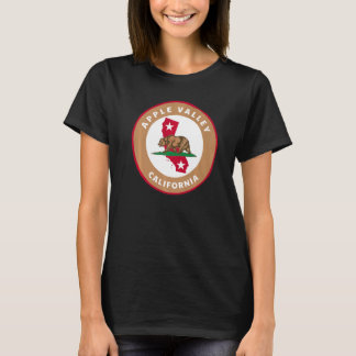 Apple Valley California CA Flag and Bear Badge Sou T-Shirt