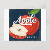 Apple Vintag Fruit Label Retro Postkarte (Vorderseite)