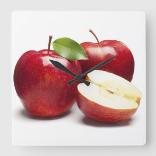 Apple Wall Clock Quadratische Wanduhr