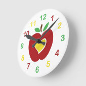 Apple Wall Clock Runde Wanduhr (Winkel)