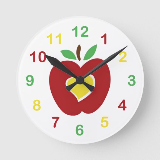 Apple Wall Clock Runde Wanduhr (Vorderseite)