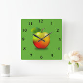 Apple-Wanduhr Quadratische Wanduhr (Zuhause)