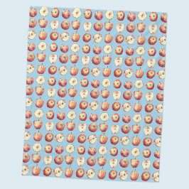 Apple Watercolor Fleecedecke