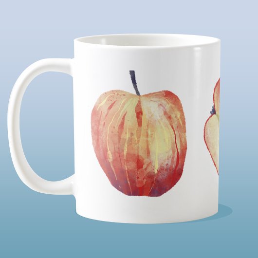 Apple Watercolor Kaffeetasse