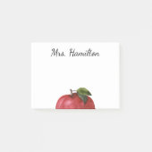 Apple Watercolor Nachhinweis für Lehrer Post-it Klebezettel (Vorderseite)