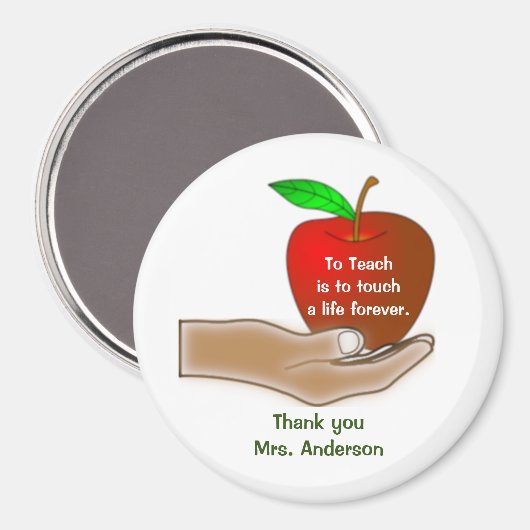 Apple-Wertschätzung für Lehrer Magnet (Vorderseite/Rückseite)